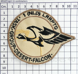 1NLD LRRPTG Task Group Desert Falcon embleem - met klittenband - diameter 9 cm