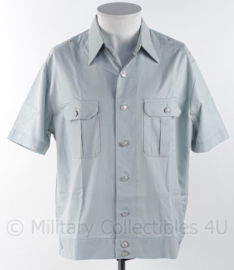 DDR lichtblauw overhemd korte mouw met zilveren knopen - maat 41M - origineel
