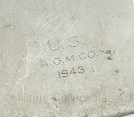 WO2 US Army veldfles set - aluminium fles 1943, RVS beker en khaki hoes - origineel
