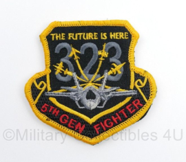 KLU Koninklijke Luchtmacht 5th Gen Fighter embleem - The Future is Here - met klittenband - 7,5 x 7,5 cm
