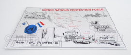 Plaat - United Nations Protection Force - 28 x 17,5 cm - 1995 - origineel