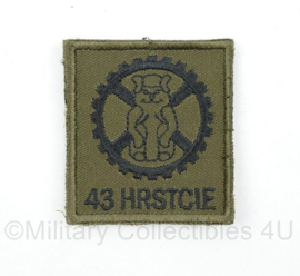 Defensie 43 HRSTCIE 43 Brigadeherstelcompagnie borstembleem - met klittenband - 5 x 5 cm - origineel