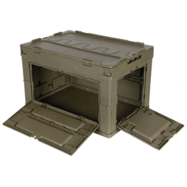 Kunststof kist opvouwbaar Army Green - 60 liter - nieuw