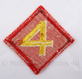 USMC Marines embleem - USMC 4th marine division patch  - 9 x 9 cm - origineel