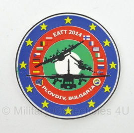 Defensie oefening EATT 2014 Plovdiv Bulgaria PVC embleem - 10 cm diameter - origineel