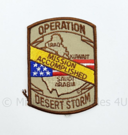 US Operation Desert storm Golfoorlog embleem Mission Accomplished - 11 x 8 cm - origineel