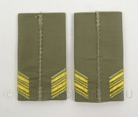 KL Landmacht Stratotex epauletten rang Sergeant Majoor Instructeur - per paar - afmeting 5 x 9 cm - origineel