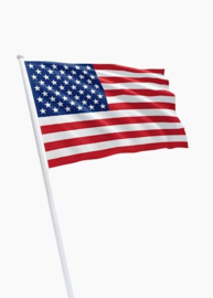 Vlag USA Amerika - 150 x 225 cm - materiaal Petflag-Spun - fabrikant Dokkumer Vlaggencentrale - nieuw gemaakt