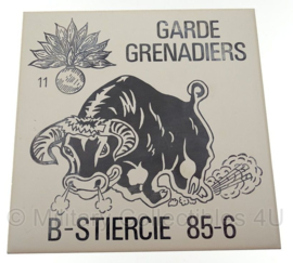 Wandbord Garderegiment Grenadiers Stiercompagnie 85-6 - 15 x 15 cm - Origineel