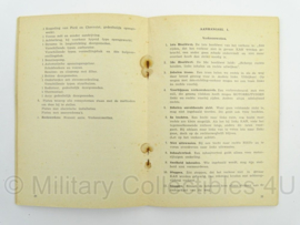 MVO Chef der Generalen Staf  Voorschrift nr. 1556 uit 1947 onderricht in het besturen van motorvoertuigen - afmeting 12 x 18 cm - origineel