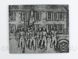 Defensie KMS Koninklijke Militaire School wandbord - 19 x 15,5 cm - origineel