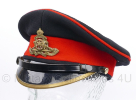 Britse Royal Artillery cap donkerblauw met rood 1965 - maat 6 7/8 - gedragen - origineel