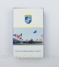 NATO ACCS Management Agency NACMA NATO Air Command and Control System Management Agency sleutelhanger met winkelwagenmunt - in doosje - origineel