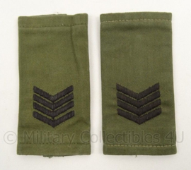 KM Marine Korps Mariniers GVT rang epauletten Sergeant Majoor - afmeting 5 x 11 cm - origineel