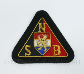 NSB Nationaal-Socialistische Beweging luxe insigne met metaaldraad - 7,5 x 6,5 cm - replica