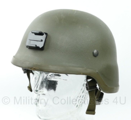 Defensie Ballistische helm M92 M95 met custom padded ACH Style liner en mount voorop - gedragen - origineel