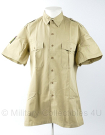 Korps Mariniers Tropen Tenue khaki dik overhemd korte mouw met Korps Mariniers embleem - maat 37 t/m 48  - origineel
