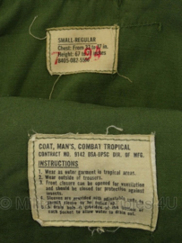 USAF US Air Force Jungle Fatique jas tropical combat - Master Sergeant "Hitchcock"- 2nd pattern jacket - vietnam oorlog - maat Medium-Short - origineel