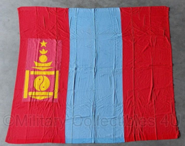 Mongolië vlag - zeer zeldzaam - 195 x 170 cm - origineel