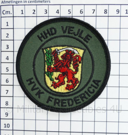 Deens leger embleem  HHD VEJLE HVK Frederica - diameter 8 cm - origineel