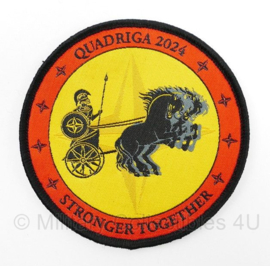 KL Quadriga 2024 "Stronger forever" embleem Met klittenband - afmeting 9 x 9 cm - origineel