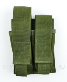 Defensie en Korps Mariniers en US Army groene Molle pouch double magazin Pistol - 15 x 10 x 4 cm - nieuw - origineel