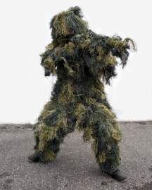 Ghillie Suit 4-delig! - met rifle cover - Woodland - anti fire