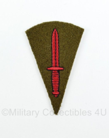 WO2 Britse British Royal Marine Commando Brigade Dagger patch embleem - Green base - 4,5 x 7 cm