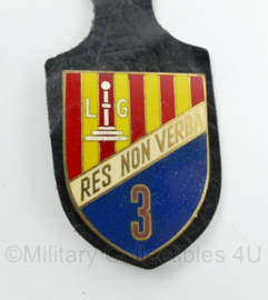 Militaire Res Non Verba borsthanger - 9 x 4 cm - origineel