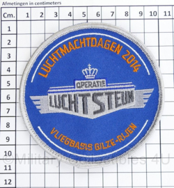 KLU Koninklijke Luchtmacht embleem met klittenband Luchtmachtdagen 2014 Vliegbasis Gilze-Rijen - Operatie Luchtsteun - diameter 10 cm - origineel