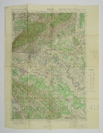 Duitse stafkaart Jugoslawien Zagreb (Agram) Blatt 28 Sonderausgabe Nur für den Dienstgebrauch Joegoslavie - 64,5 x 50 cm. schaal 1:100000 - origineel 1932