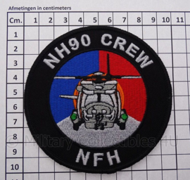 KLu Koninklijke Luchtmacht NH90 Crew embleem "NFH" -  met klittenband - diameter 10 cm