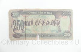 Irakees briefgeld Central Bank of Iraq 250 Dinars Saddam Hussein - origineel