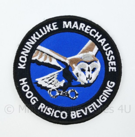 KMAR Koninklijke Marechaussee Hoog Risico Beveiliging embleem - met klittenband - diameter 9 cm