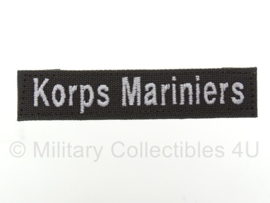 Naamlint Korps Mariniers met klittenband Groen - nieuw gemaakt