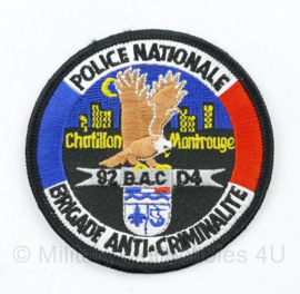 Franse Police Nationale Brigade Anti-Criminalite embleem - diameter 8 cm - origineel