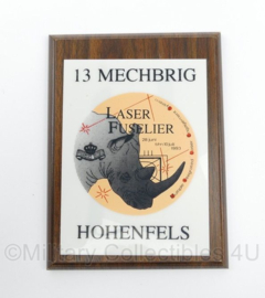 KL Nederlandse leger Hohenhels 1993 13 MECHBRIG Laser Fuselier naslagwerk, wandbord en informatieboekje - oorgineel