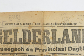 Krant De Gelderlander 1,2 en 3 november 1913 - origineel