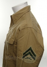 USMC US Marine Corps khaki overhemd lange mouw - rang Corporal - maat 39 tm. 41 - origineel