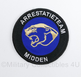 Arrestatieteam Midden embleem Full Colour met klittenband - diameter 9 cm