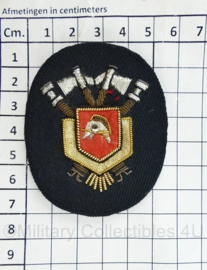 Nederlandse Brandweer pet insigne van luxe metaaldraad - 7 x 5,5 cm - origineel