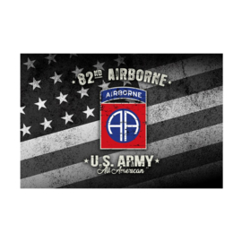 WO2 US Army 82nd Airborne vlag - 100 x 150 cm - 100% polyester