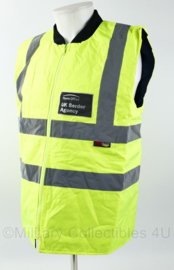 Britse politie parka MET warm ondervest UK Border Agency - geel reflecterend - maat Small tm. XL  - origineel