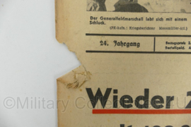 WO2 Duitse krant 8 Uhr Blatt 24 juni 1942 - 47 x 32 cm - origineel