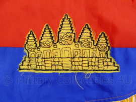 Vaandel Cambodja 1989-1993 Angkor Wat  - 32,5 x 20 cm - origineel