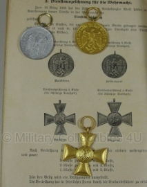 Wehrmacht 18 jaar trouwe dienst medaille - goud + lint