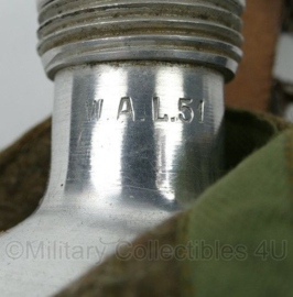 WO2 Duits model veldfles set - aluminium fles en dop - origineel naoorlogs BGS