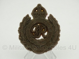 Royal Engineers cap badge  - plastic 1943 uitvoering - zonder pinnen - origineel WO2 Brits