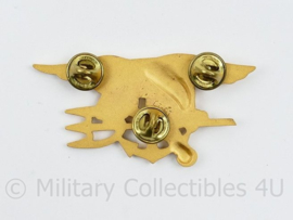 Insigne Navy Seal goud - groot - 17 x 3,6 cm