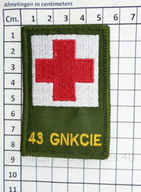 43 GNKCIE Geneeskundige Compagnie embleem - met klittenband - 8 x 5,5 cm